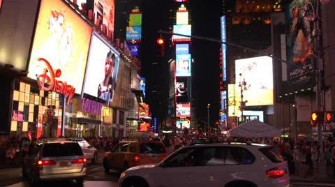 Traffic at Broadway NY Stock Footage 32240559