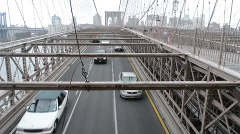 Traffic On The Brooklyn Bridge Stock Footage 51782868