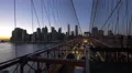 Traffic on Brooklyn Bridge New York City in the evening 4k or 4k+ Resolution