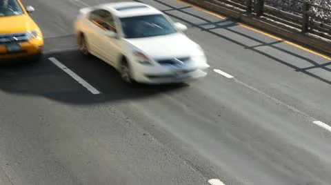 Traffic on the Brooklyn-Queens Expressway Stock Footage 20636721