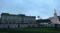 Traffic in Buckingham Palace, Victoria Memorial, Queen's Gardens in London, UK HD Footage