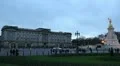 Traffic in Buckingham Palace, Victoria Memorial, Queen's Gardens in London, UK HD Footage