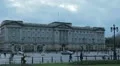 Traffic in Buckingham Palace, Victoria Memorial, Queen's Gardens in London, UK HD Footage