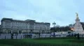 Traffic in Buckingham Palace, Victoria Memorial, Queen's Gardens in London, UK HD Footage