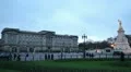 Traffic in Buckingham Palace, Victoria Memorial, Queen's Gardens in London, UK HD Footage
