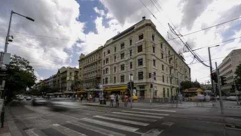 Traffic in Budapest Stock Footage 104889352