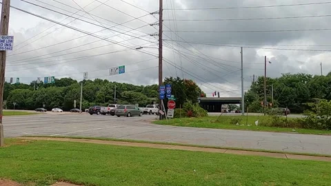 Traffic on Buford highway at 285 ramp Stock Footage 143369191