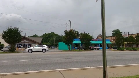 Traffic on Buford Highway on a cloudy day Stock Footage 148702030
