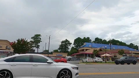 Traffic on Buford highway side view Stock Footage 143369186