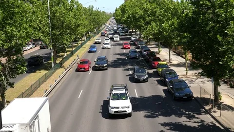 Traffic in a busy road Stock Footage 82130058