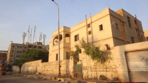 Traffic in Cairo Stock Footage 96387686