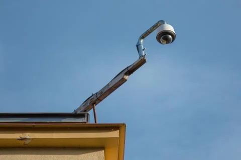Traffic cam on the roof Stock Photos