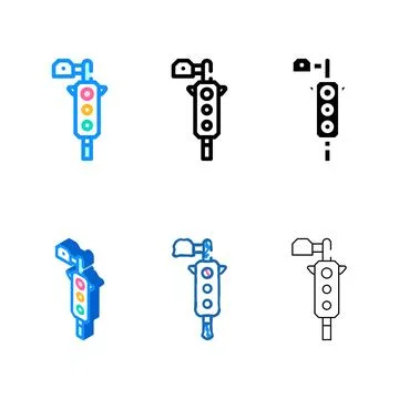 Traffic camera color icon edition vector flat Stock Illustration