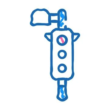 Traffic camera flat icon doodle illustration イラスト素材
