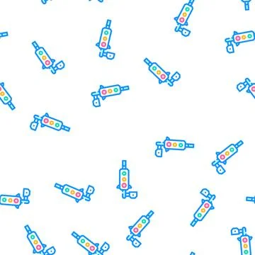 Traffic camera vector seamless pattern flat Stockillustratie