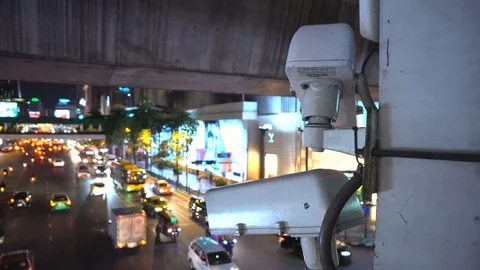 Traffic Cameras Close Up Stock Footage 94938418