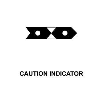 Traffic caution indicator icon. Element of railway signs for mobile concept and Stock Illustration