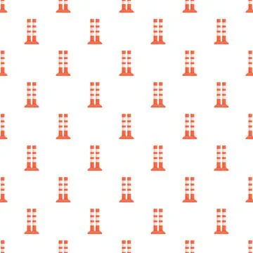 Traffic channelizing device pattern creating safety boundaries Stock Illustration