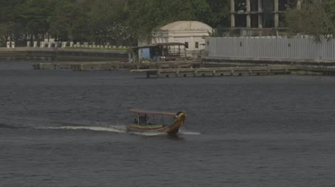 Traffic on Chao Phraya River Stock Footage 48206595