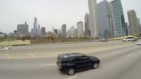 Traffic on Chicago, Illinois Stock Footage 50374411