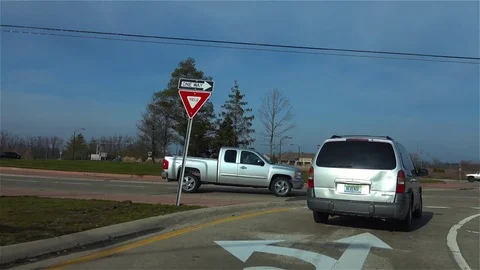 Traffic Circle or roundabout Stock Footage 72393094