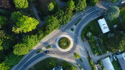 Traffic circle, roundabout 스톡 동영상 90078928