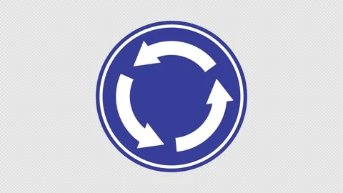 Traffic Circle Sign Animation Stock Footage 306091912