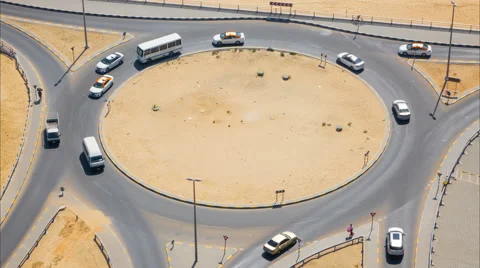 Traffic circle timelapse Video stock 60389636