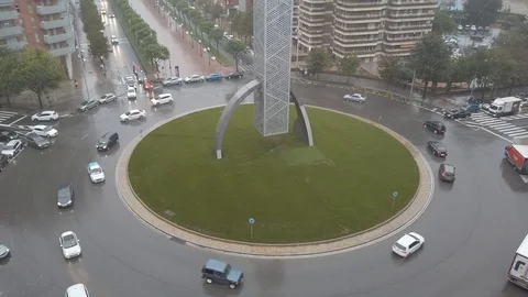 Traffic Circle Timelapse Stock Footage 119031318