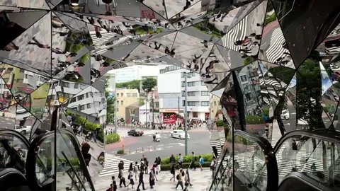 Traffic city arts reflection Stock Footage 98676584