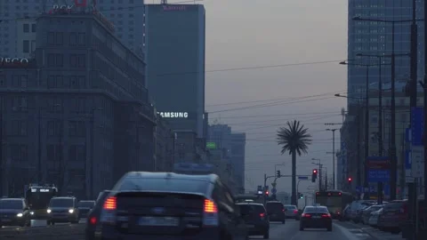Traffic in a city center Stock Footage 150187615