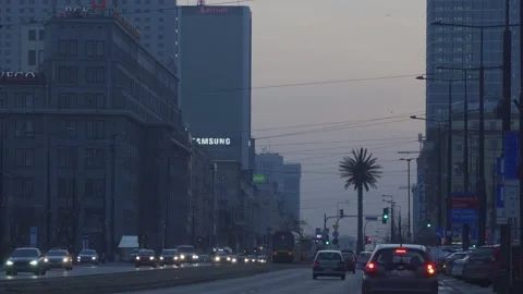 Traffic in a city center Stock Footage 150187626