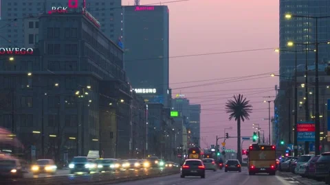 Traffic in a city center Stock Footage 150187642