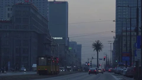 Traffic in a city center Stock Footage 150187704
