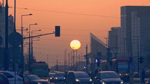Traffic in a city center Stock Footage 150187965