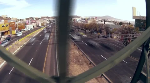 Traffic city fast stress view from pedestrian bridge hyperlapse Video stock 66031553