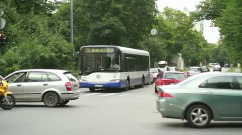 Traffic in city Stock Footage 11570033