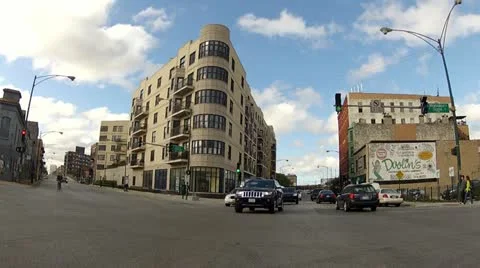 Traffic in the city Stock Footage 12163376