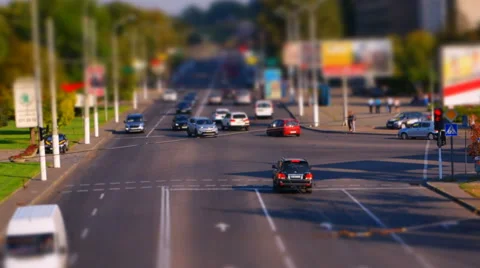 Traffic in the city Stock Footage 67345557