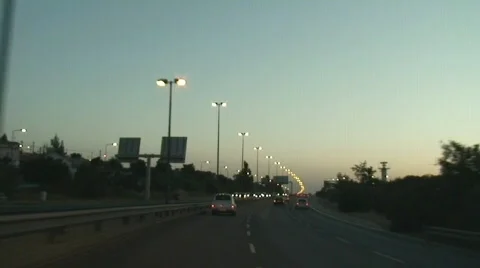 Traffic in city highway Stock Footage 136079