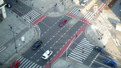 Traffic in the city at the intersection 스톡 동영상 105715410