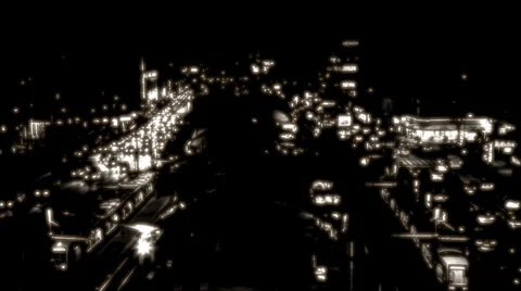 Traffic in city at night Video stock 34522202