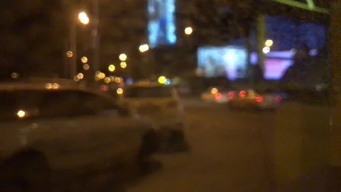 Traffic in the city at night. Video stock 108668012