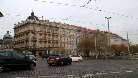 Traffic in city of Prague Stock Footage 72521782