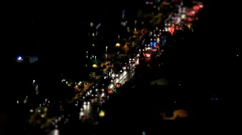 Traffic in the city. Tilt shift effect Video stock 63535138