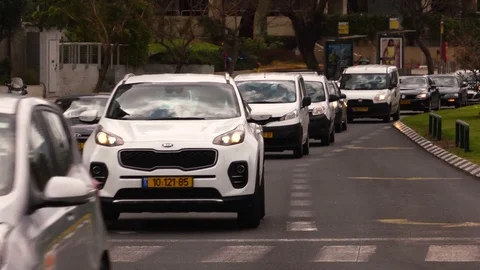 Traffic, city, vehicles, intersection, roads, traffic congestion Vidéo 125309683