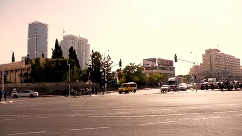 Traffic, city, vehicles, intersection, roads, traffic congestion Vidéo 125309853