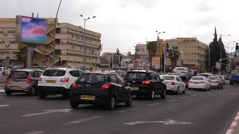 Traffic, city, vehicles, intersection, roads, traffic congestion Vidéo 125310005
