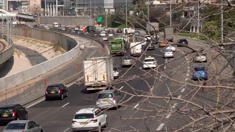 Traffic, city, vehicles, intersection, roads, traffic congestion Vidéo 196979774