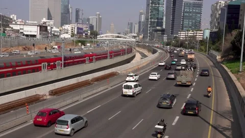 Traffic, city, vehicles, intersection, roads, traffic congestion Vidéo 196980823